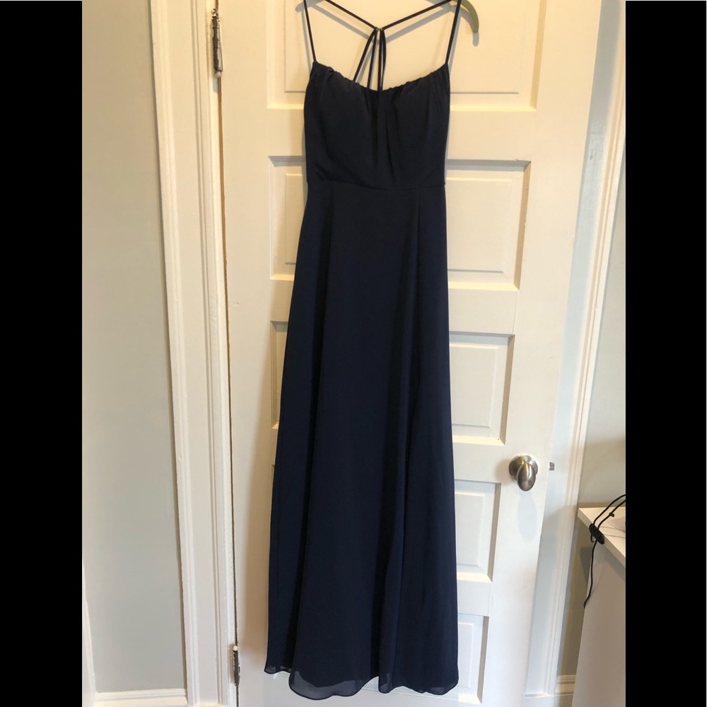 Brideside NWT navy blue dress